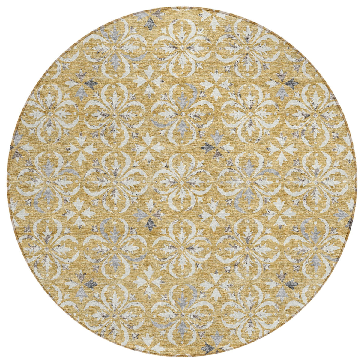 Machine Washable Indoor/ Outdoor Chantille Traditional Medallion Rug
