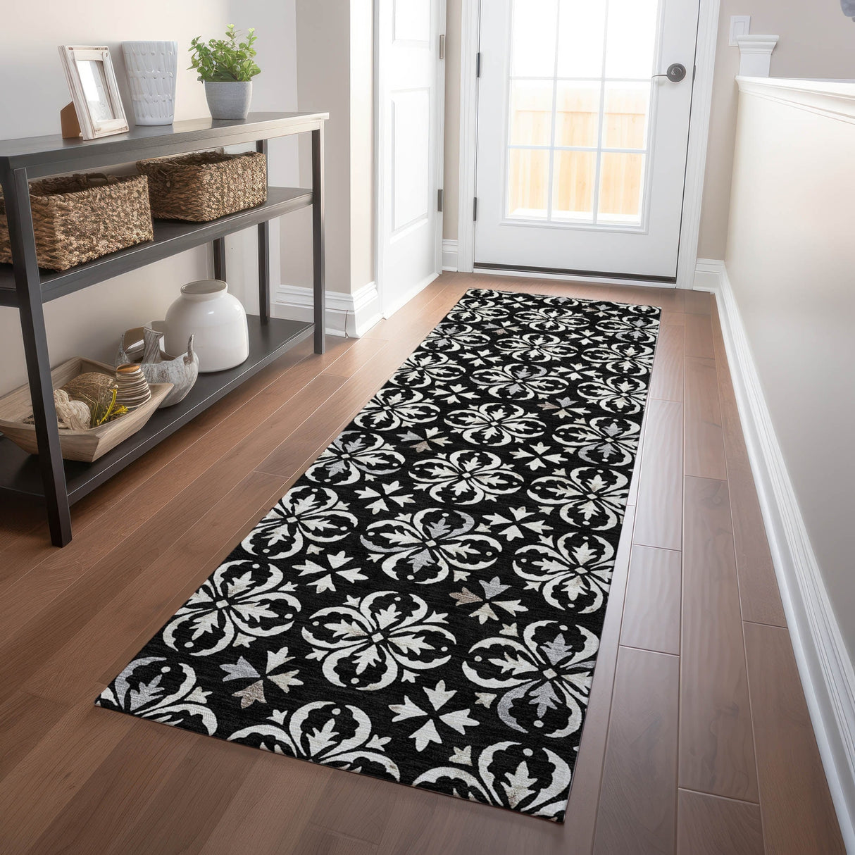 Machine Washable Indoor/ Outdoor Chantille Traditional Medallion Rug