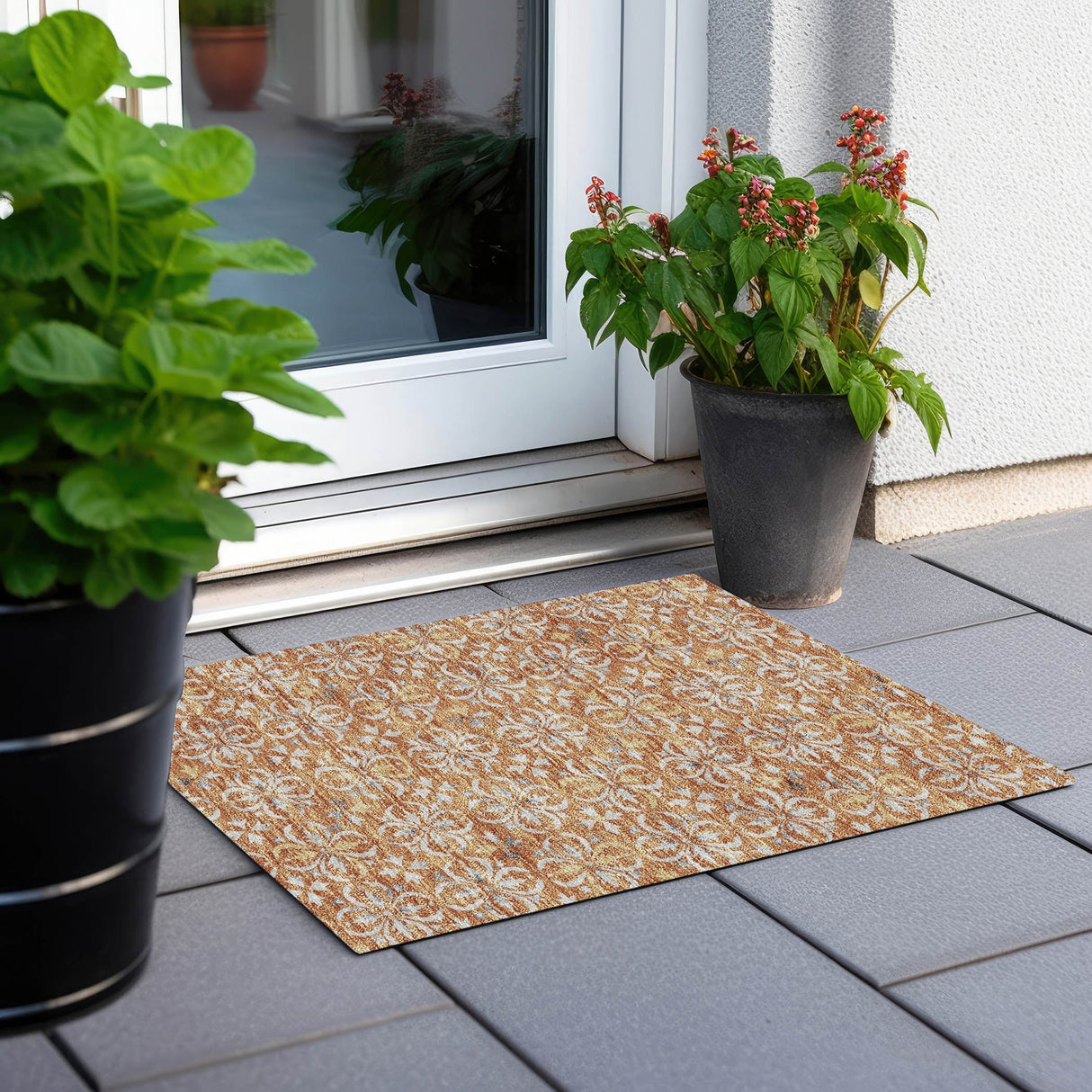 Machine Washable Indoor/ Outdoor Chantille Traditional Medallion Rug
