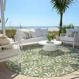Machine Washable Indoor/ Outdoor Chantille Traditional Medallion Rug