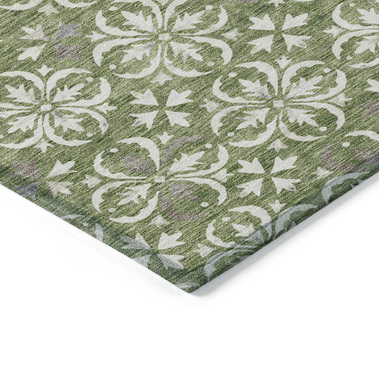 Machine Washable Indoor/ Outdoor Chantille Traditional Medallion Rug