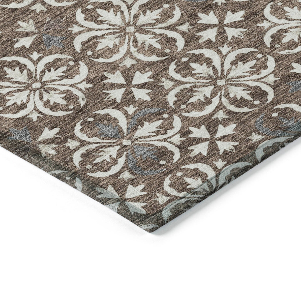 Machine Washable Indoor/ Outdoor Chantille Traditional Medallion Rug