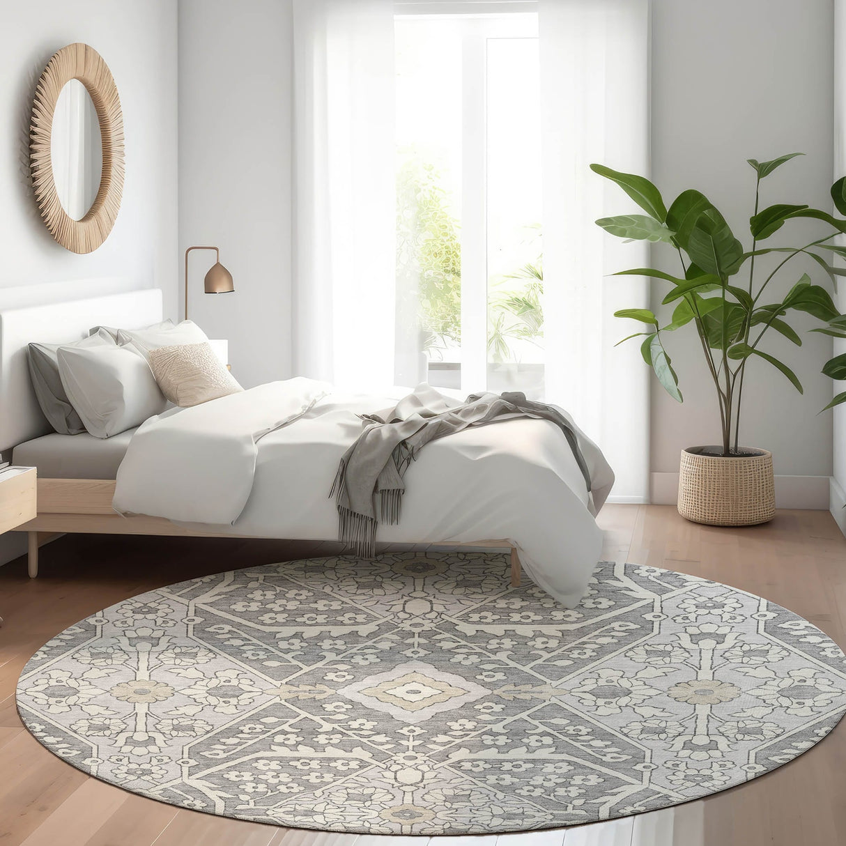 Machine Washable Indoor/ Outdoor Chantille Traditional Rug