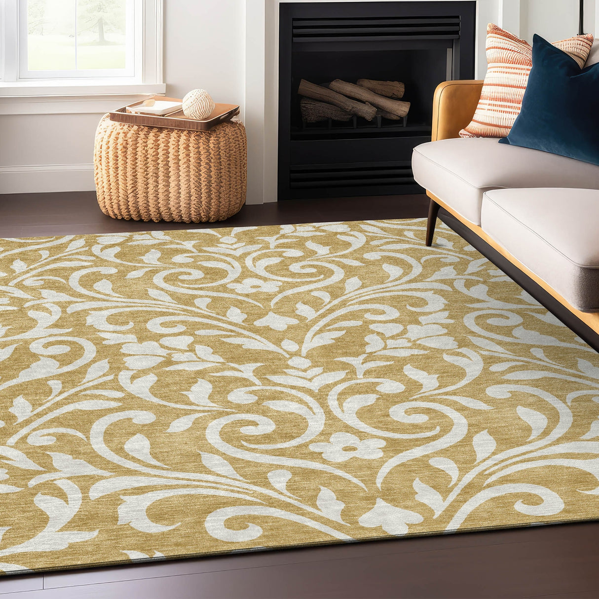 Machine Washable Indoor/ Outdoor Chantille Traditional Rug