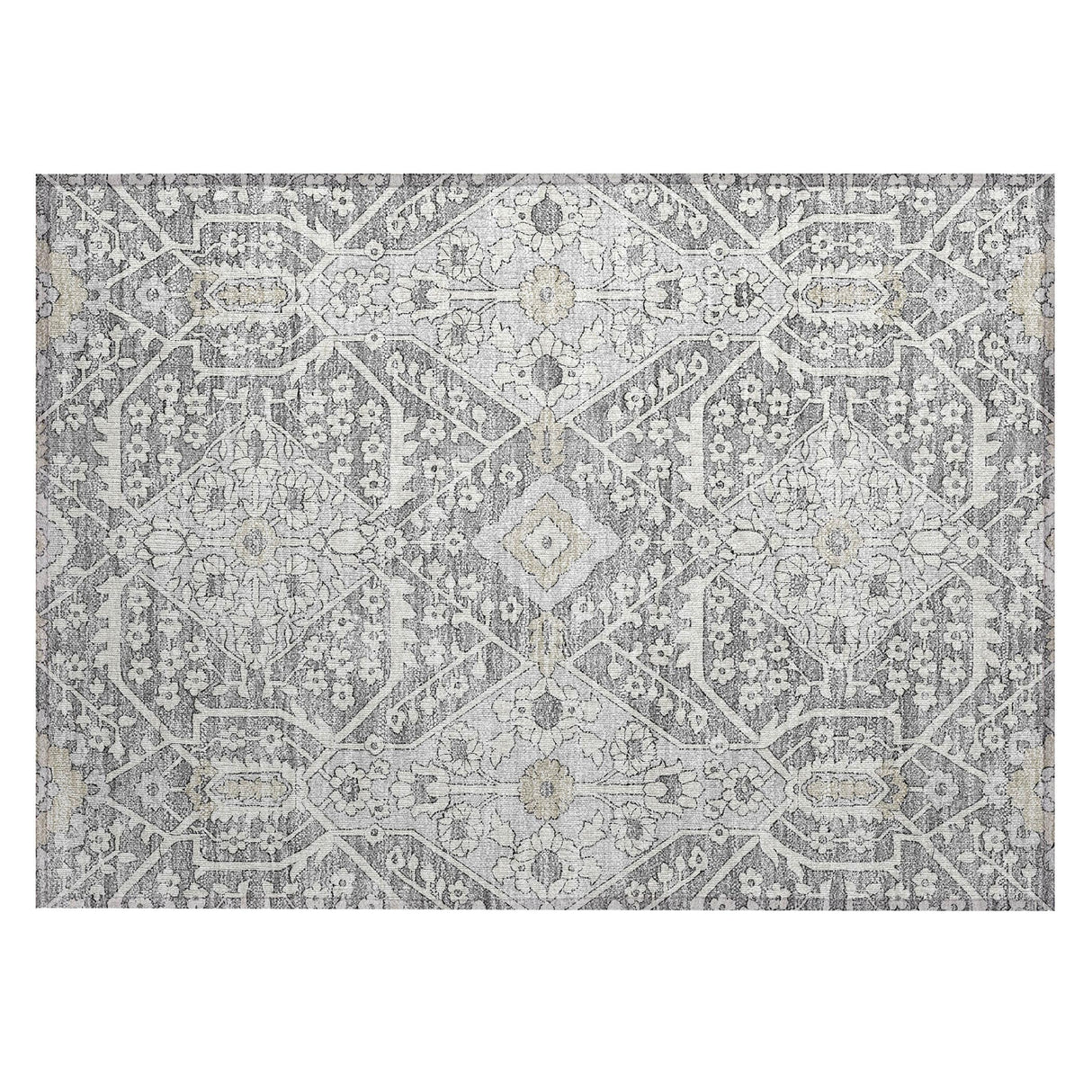 Machine Washable Indoor/ Outdoor Chantille Traditional Rug