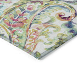 Machine Washable Indoor/ Outdoor Chantille Traditional Scroll Rug