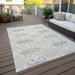 Machine Washable Indoor/ Outdoor Chantille Traditional Scroll Rug