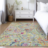 Machine Washable Indoor/ Outdoor Chantille Traditional Scroll Rug