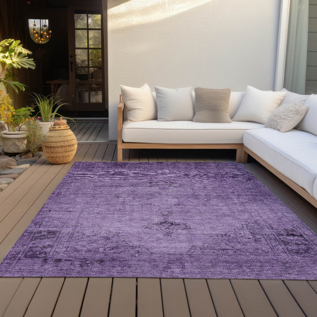 Machine Washable Indoor/ Outdoor Chantille Traditional Vintage Rug