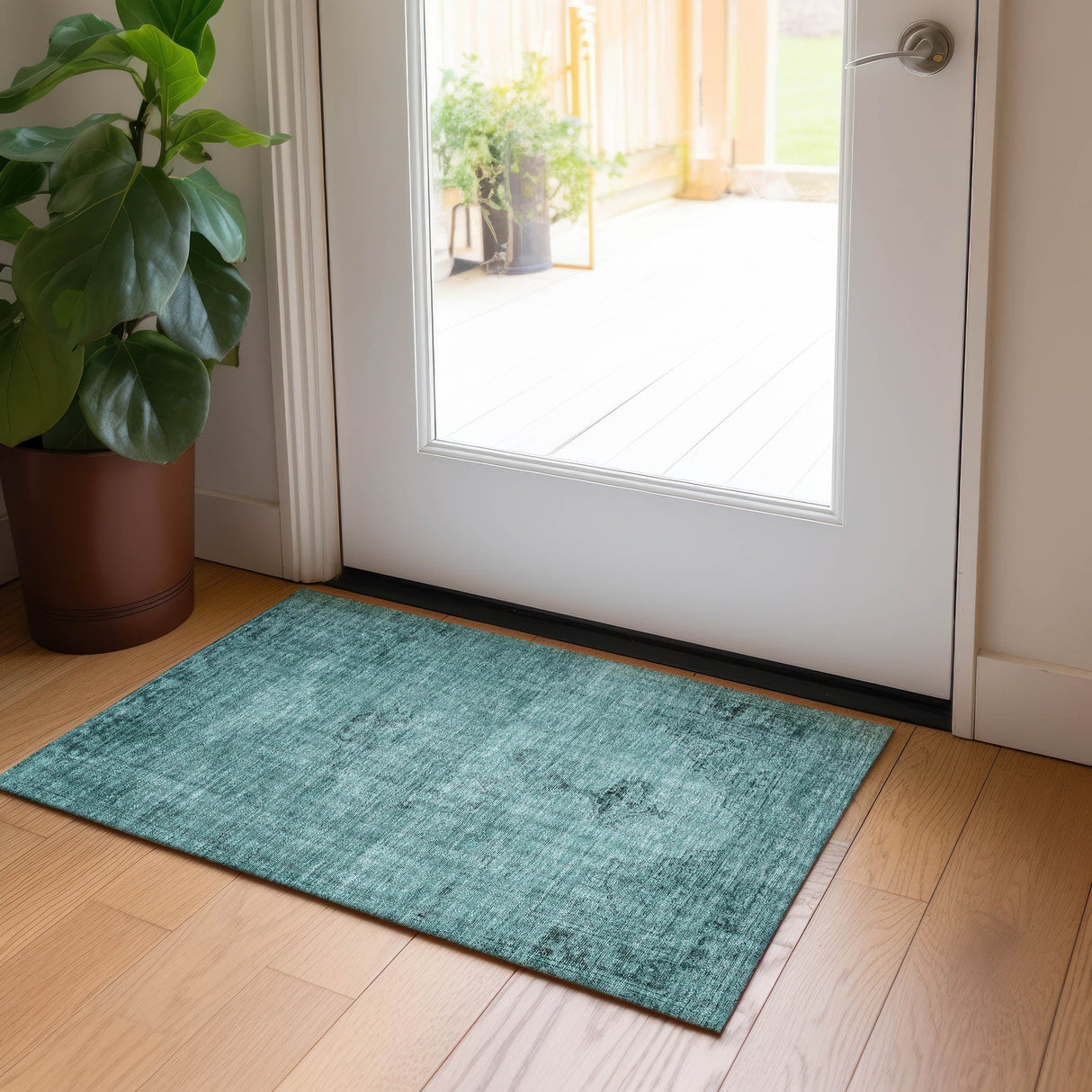 Machine Washable Indoor/ Outdoor Chantille Traditional Vintage Rug