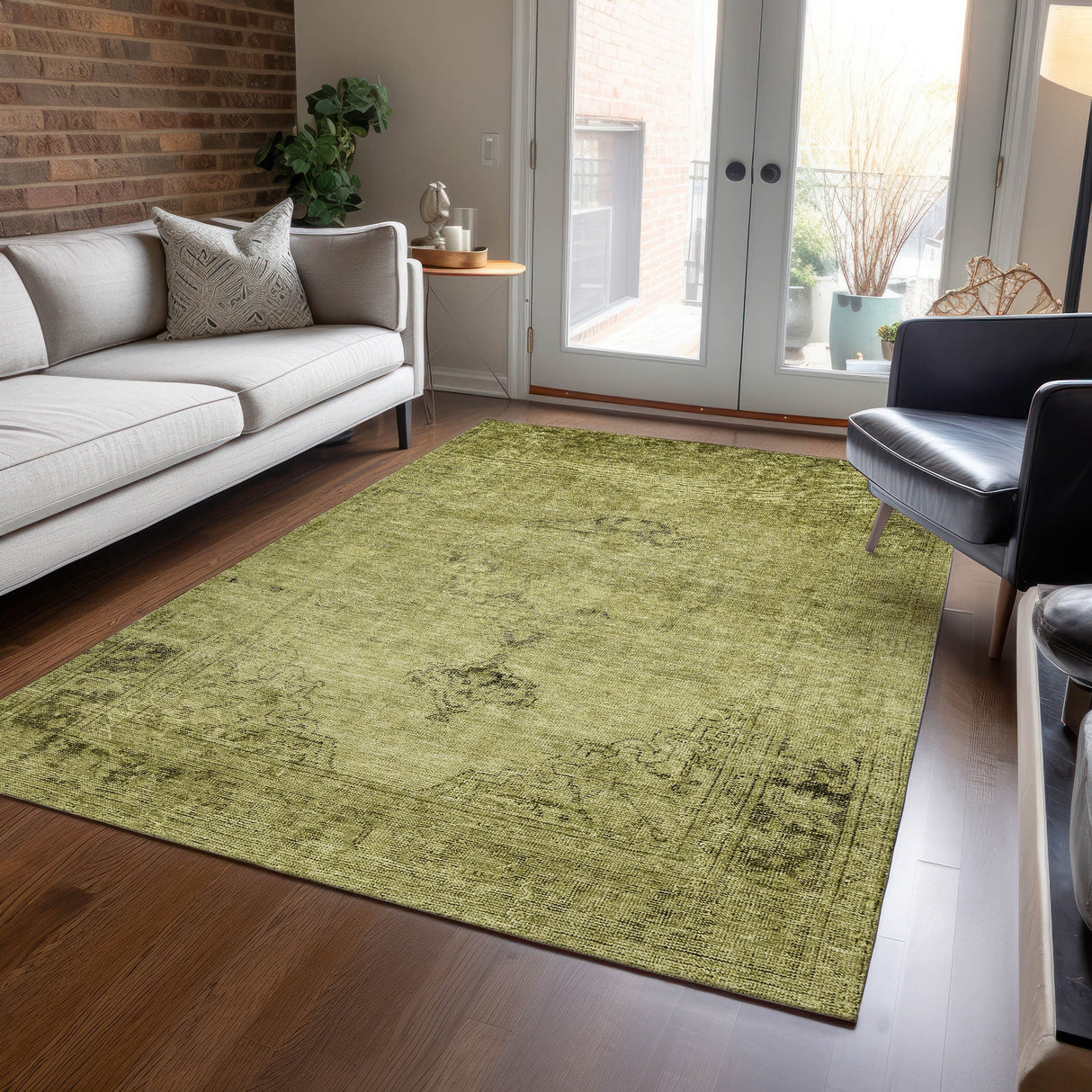 Machine Washable Indoor/ Outdoor Chantille Traditional Vintage Rug