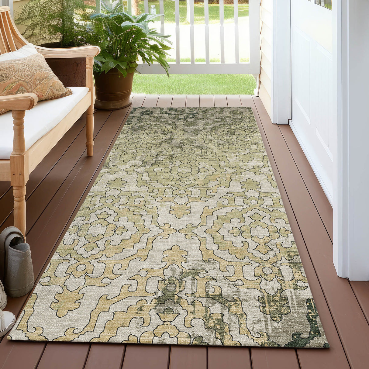Machine Washable Indoor/ Outdoor Chantille Transitional Rug