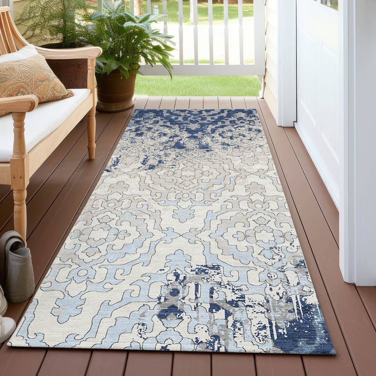 Machine Washable Indoor/ Outdoor Chantille Transitional Rug