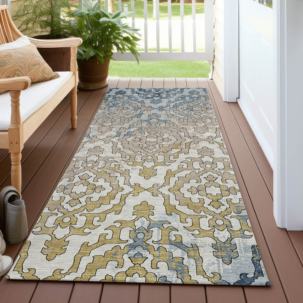 Machine Washable Indoor/ Outdoor Chantille Transitional Rug
