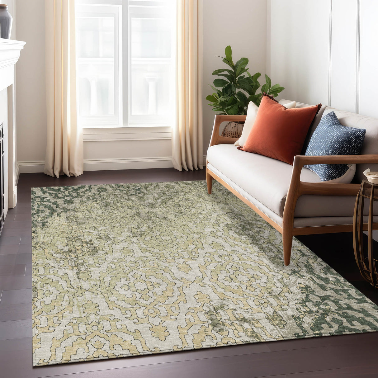 Machine Washable Indoor/ Outdoor Chantille Transitional Rug