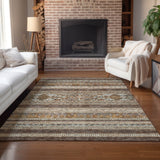 Machine Washable Indoor/ Outdoor Chantille Tribal Boho Rug