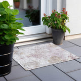 Machine Washable Indoor/ Outdoor Chantille Vintage Damask Rug