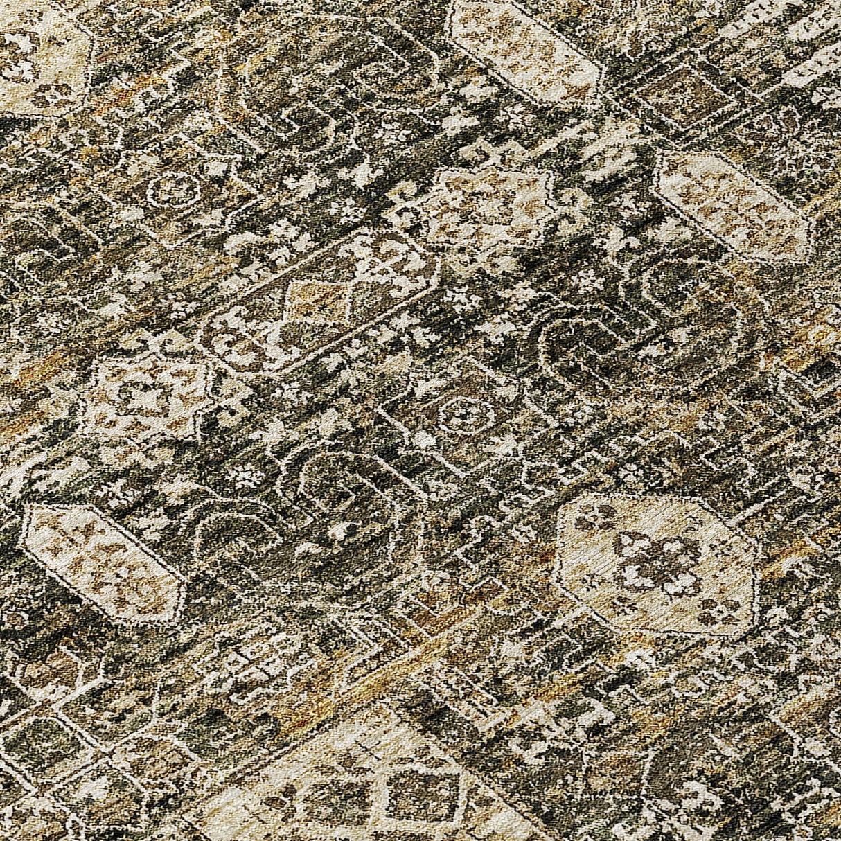 Machine Washable Indoor/ Outdoor Chantille Vintage Traditional Rug