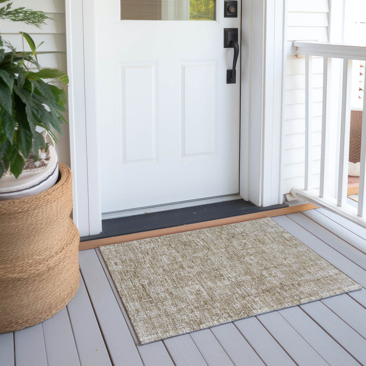 Machine Washable Indoor/ Outdoor Chantille Vintage Traditional Rug