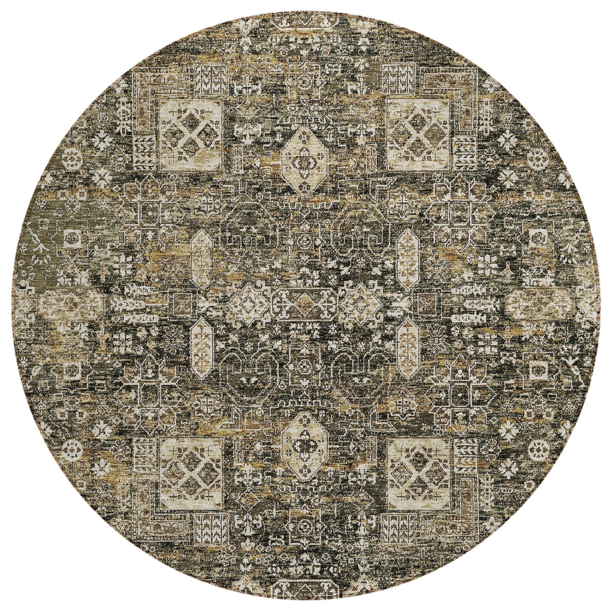 Machine Washable Indoor/ Outdoor Chantille Vintage Traditional Rug