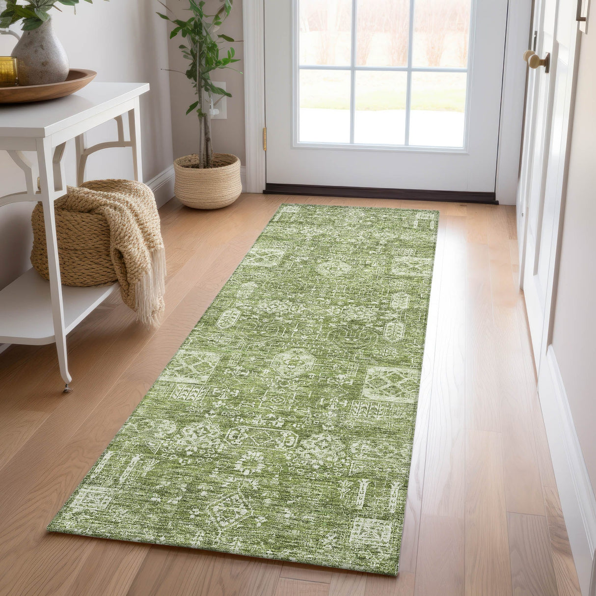 Machine Washable Indoor/ Outdoor Chantille Vintage Traditional Rug