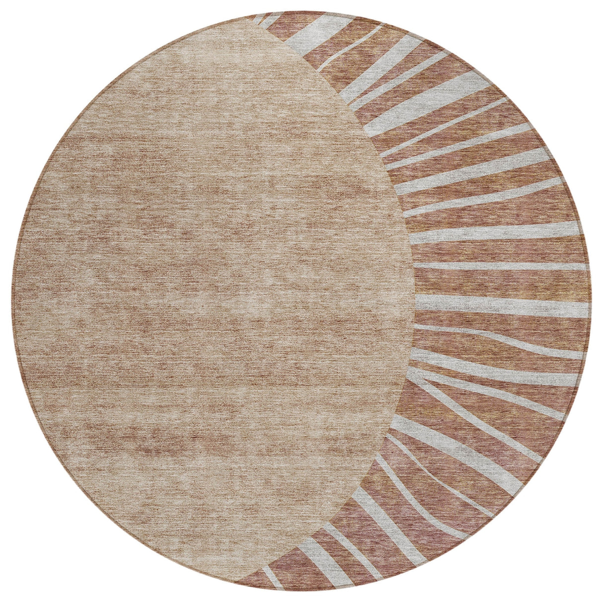 Machine Washable Indoor/ Outdoor ChantilleSunburst Modern Rug