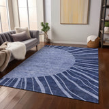 Machine Washable Indoor/ Outdoor ChantilleSunburst Modern Rug