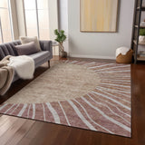 Machine Washable Indoor/ Outdoor ChantilleSunburst Modern Rug