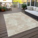 Machine Washable Indoor/ Outdoor Contemporary Abstract Chantille Rug