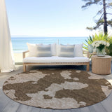 Machine Washable Indoor/ Outdoor Contemporary Abstract Chantille Rug