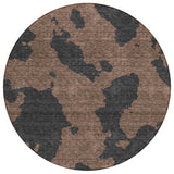 Machine Washable Indoor/ Outdoor Contemporary Abstract Chantille Rug