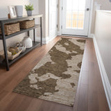 Machine Washable Indoor/ Outdoor Contemporary Abstract Chantille Rug