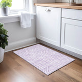 Machine Washable Indoor/ Outdoor Contemporary Basketweave Chantille Rug