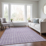Machine Washable Indoor/ Outdoor Contemporary Basketweave Chantille Rug