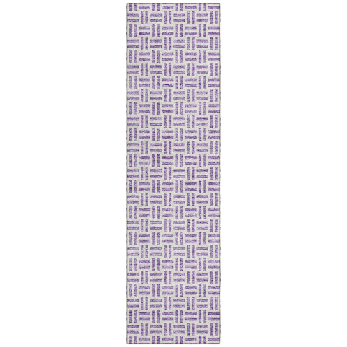 Machine Washable Indoor/ Outdoor Contemporary Basketweave Chantille Rug