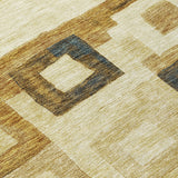 Machine Washable Indoor/ Outdoor Contemporary Blocks Chantille Rug