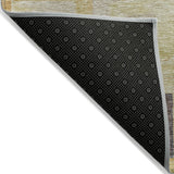 Machine Washable Indoor/ Outdoor Contemporary Blocks Chantille Rug