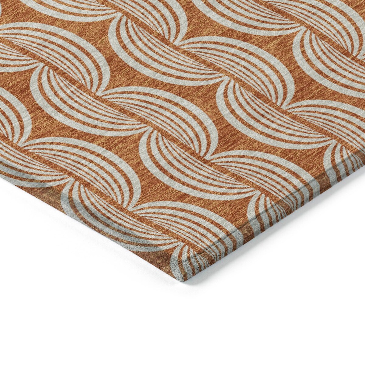 Machine Washable Indoor/ Outdoor Contemporary Chantille Rug