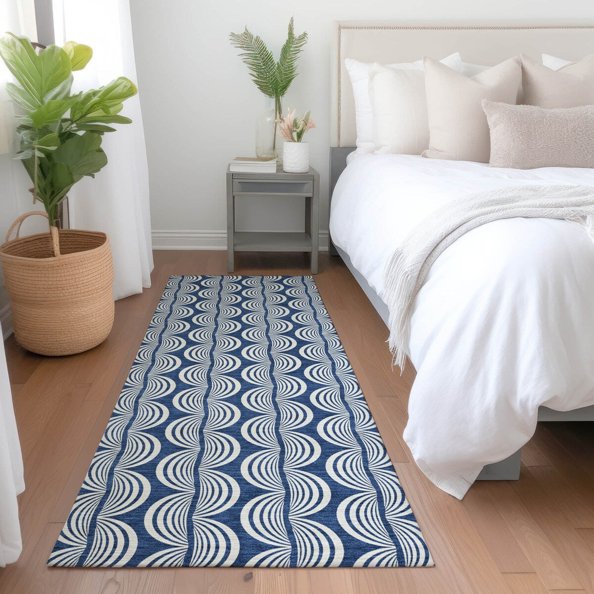 Machine Washable Indoor/ Outdoor Contemporary Chantille Rug