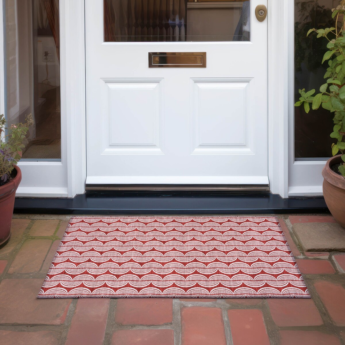 Machine Washable Indoor/ Outdoor Contemporary Chantille Rug