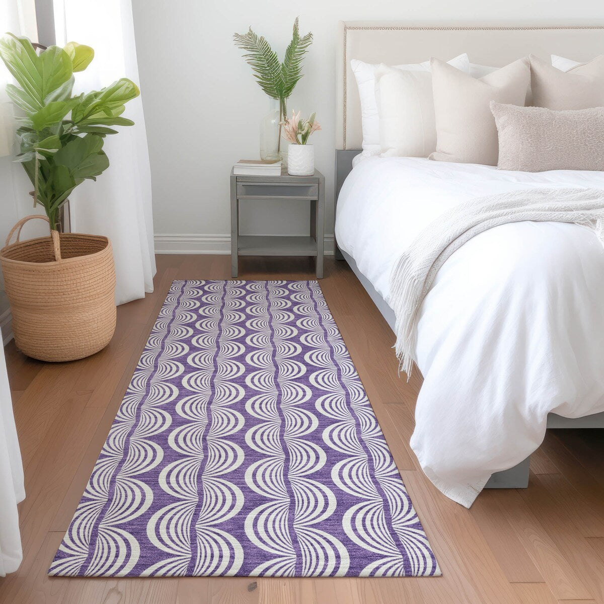 Machine Washable Indoor/ Outdoor Contemporary Chantille Rug