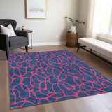 Machine Washable Indoor/ Outdoor Contemporary Chantille Rug