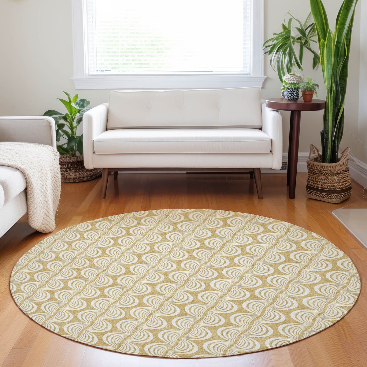 Machine Washable Indoor/ Outdoor Contemporary Chantille Rug