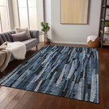Machine Washable Indoor/ Outdoor Contemporary Chantille Rug
