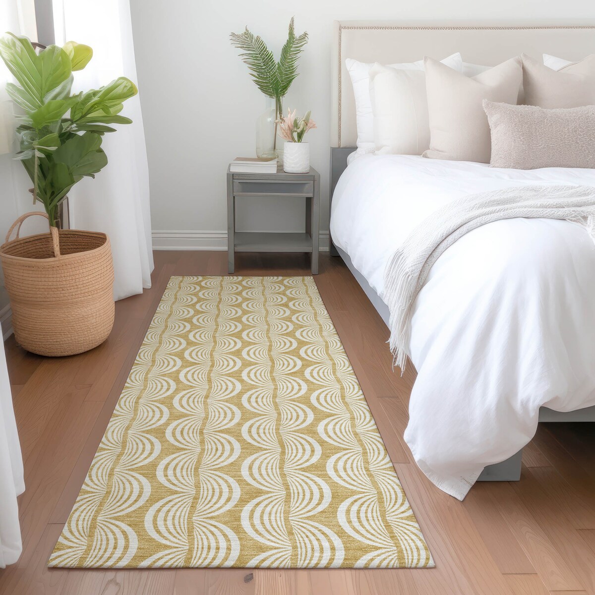 Machine Washable Indoor/ Outdoor Contemporary Chantille Rug