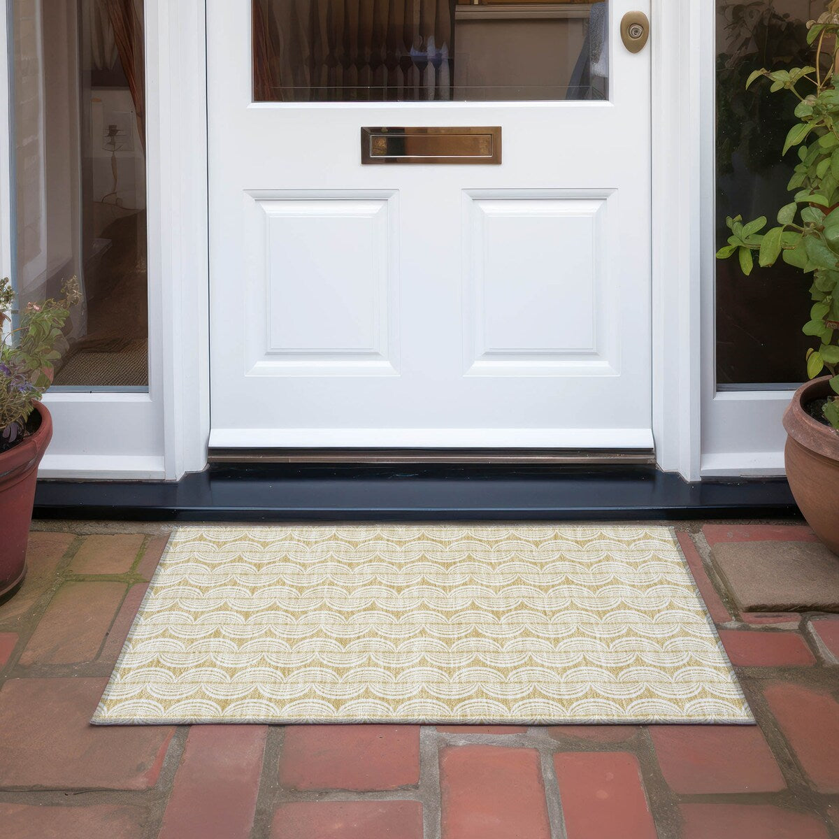 Machine Washable Indoor/ Outdoor Contemporary Chantille Rug