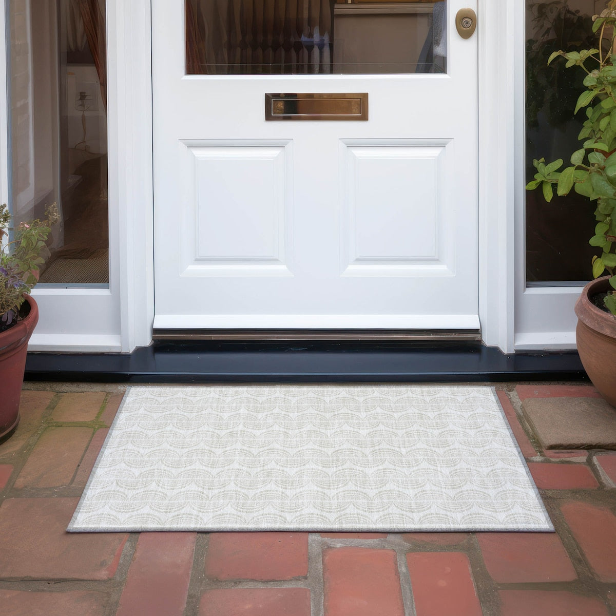 Machine Washable Indoor/ Outdoor Contemporary Chantille Rug