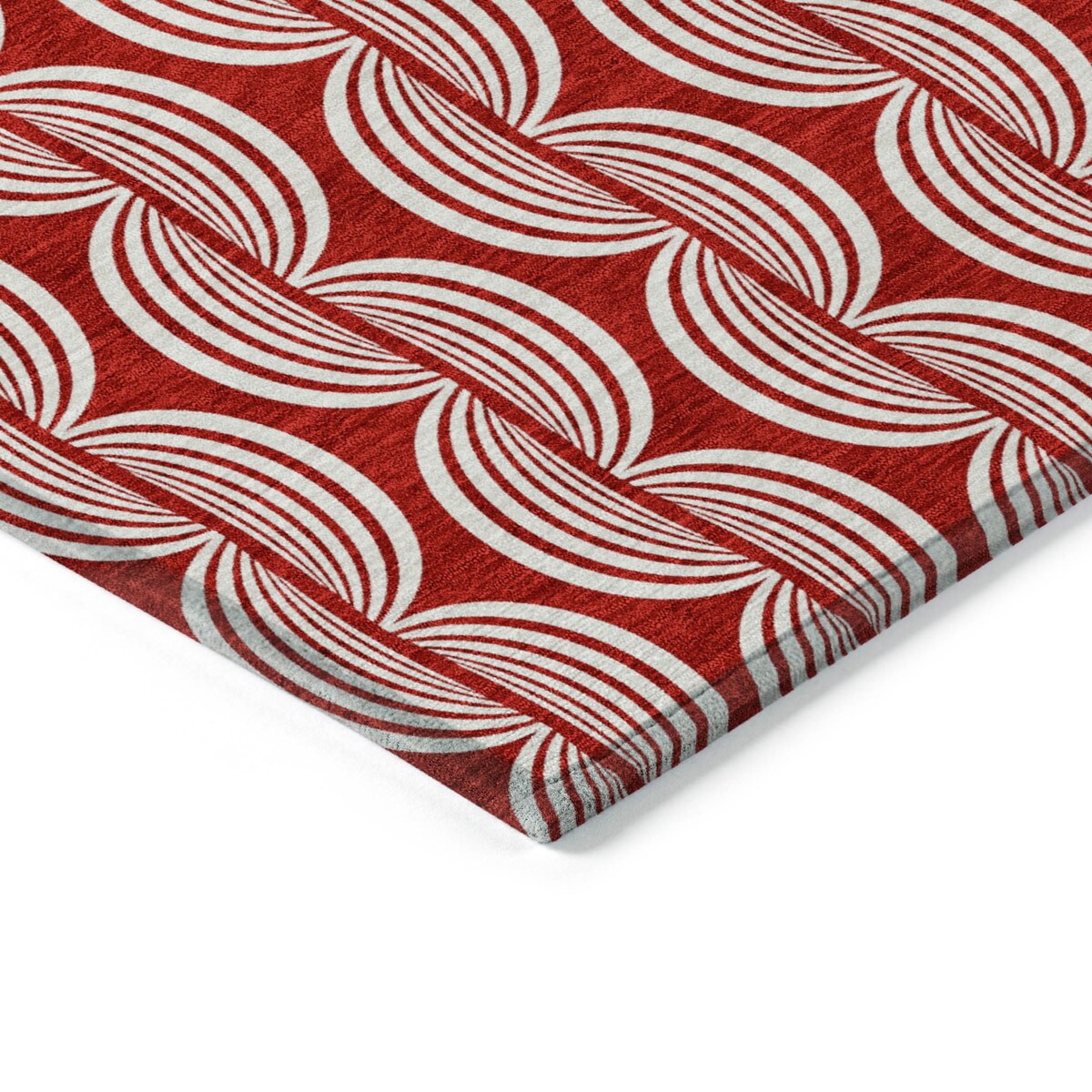 Machine Washable Indoor/ Outdoor Contemporary Chantille Rug