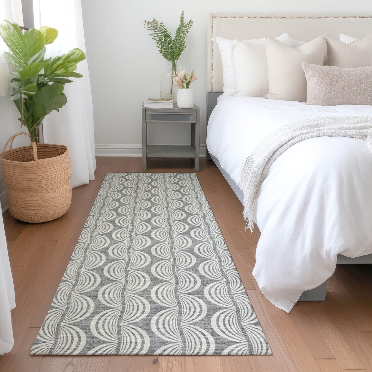 Machine Washable Indoor/ Outdoor Contemporary Chantille Rug