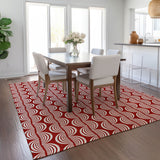 Machine Washable Indoor/ Outdoor Contemporary Chantille Rug